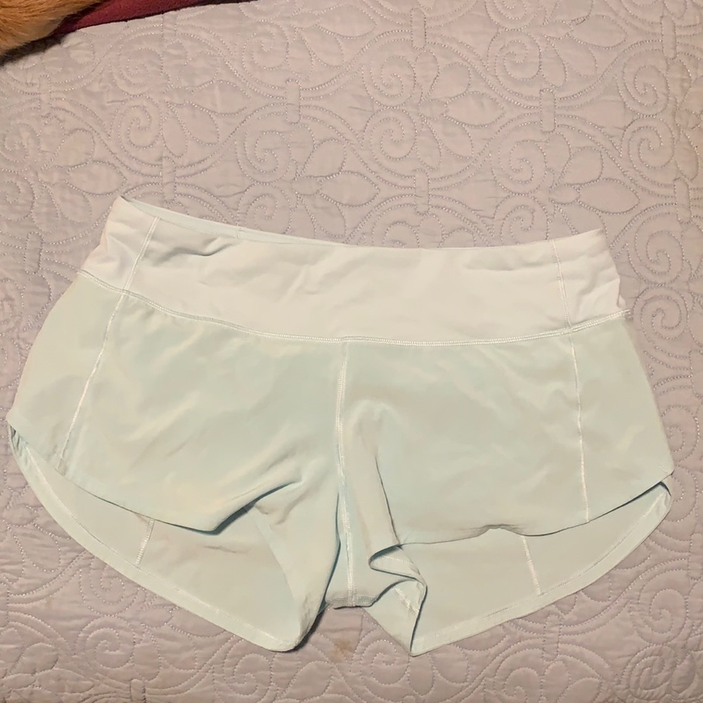 Lulu lemon baby blue running shorts